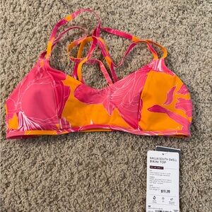 Athleta Pink and Orange Bikini Top